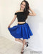 Cheap Short Simple Cute Two Piece Homecoming Dresses 2018, CM483