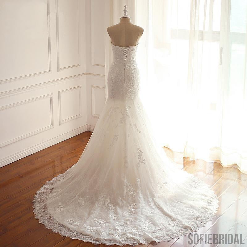 Lace Mermaid Long Custom Cheap Custom Wedding Dresses, WD306 – SofieBridal