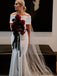 Off Shoulder Long Mermaid Simple Elegant Wedding Dresses, WD0294