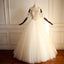 Off Shoulder Beaded A-line Lace Long Custom Cheap Wedding Bridal Dresses, WD302